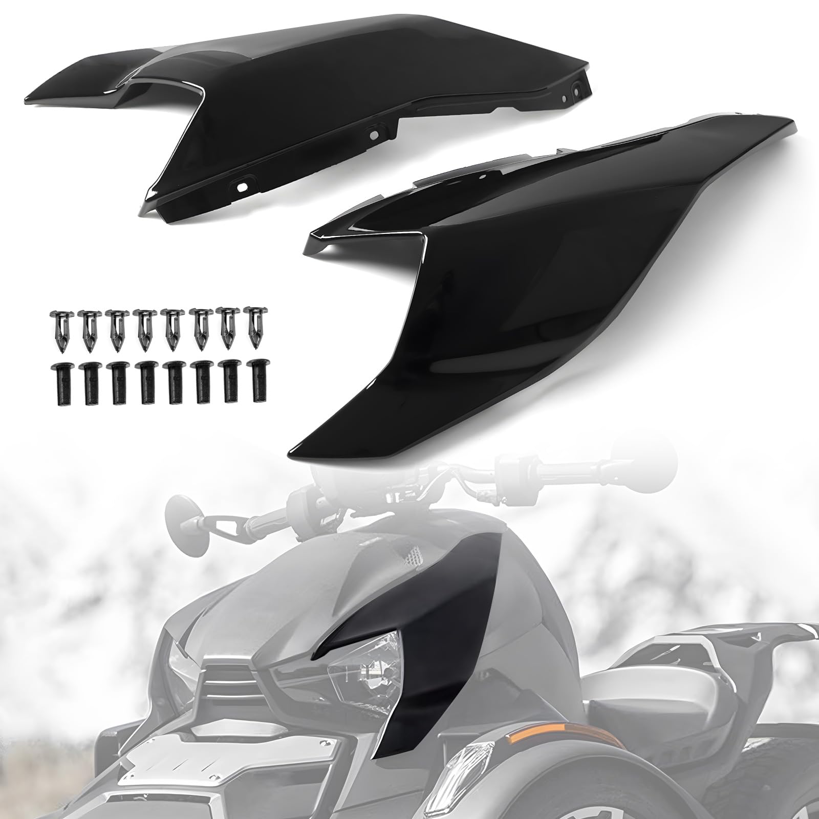 Amazon.com: LUXEMOTO Side Fairing Panels for Can-Am Ryker, Black